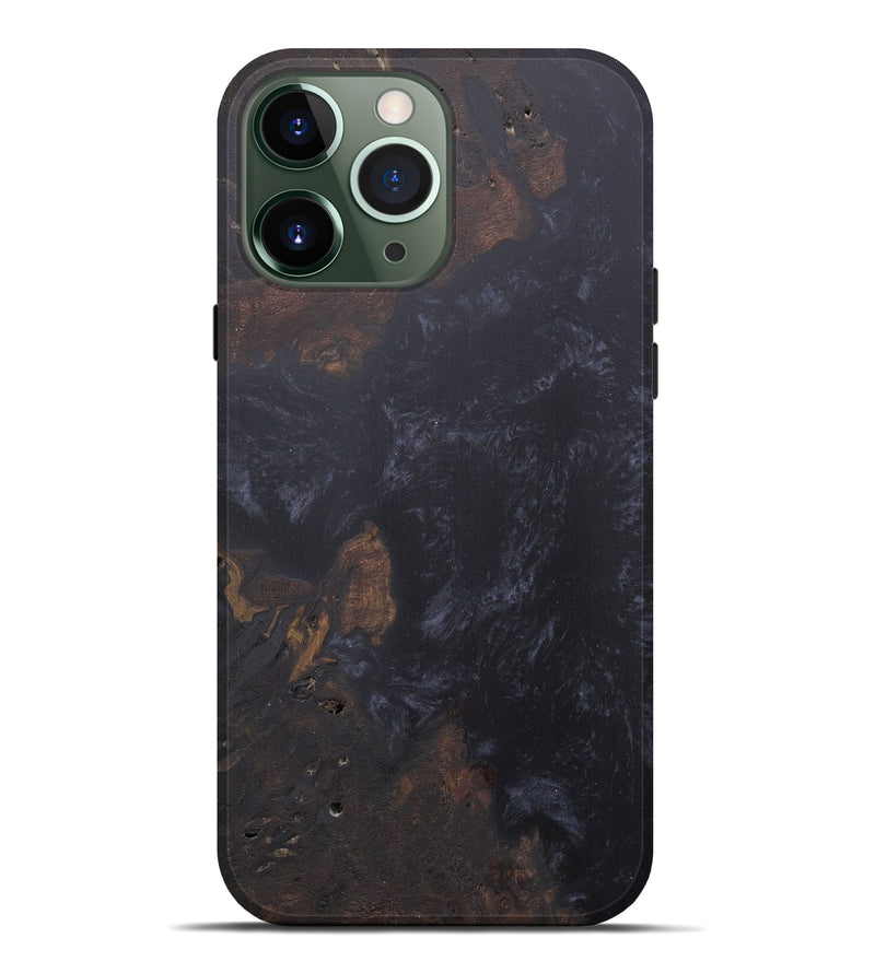 iPhone 13 Pro Max Wood+Resin Live Edge Phone Case - Blaire (Pure Black, 574888)