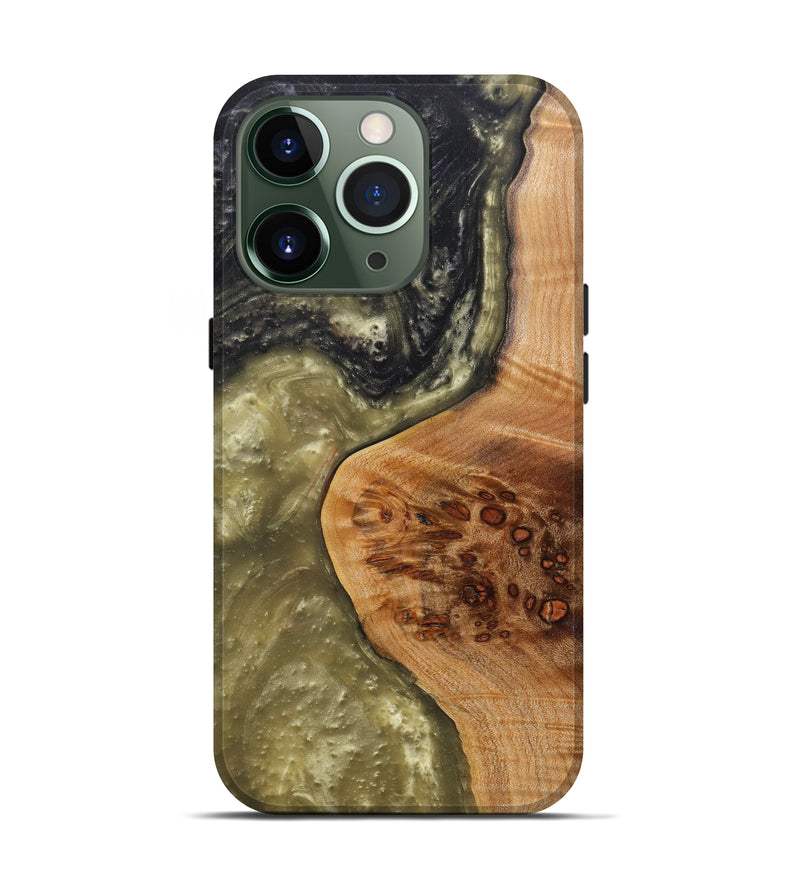 iPhone 13 Pro Wood+Resin Live Edge Phone Case - Gusta (Metallic, 597383)
