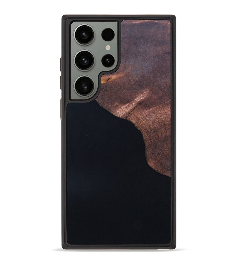 Galaxy S23 Ultra Wood+Resin Phone Case - Octavia (Black & White, 629407)