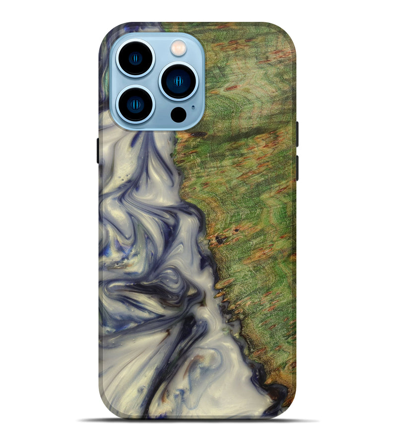 iPhone 14 Pro Max Wood+Resin Live Edge Phone Case - Janna (Artist Pick, 623184)