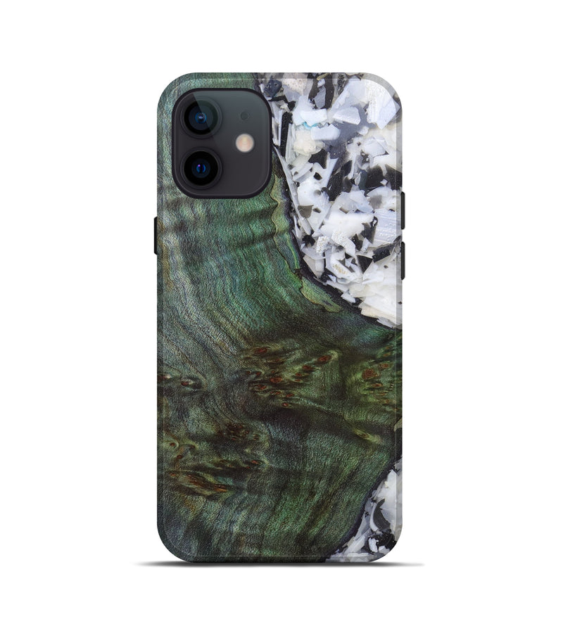 iPhone 12 mini Wood+Resin Live Edge Phone Case - Sriv (Confetti, 604264)