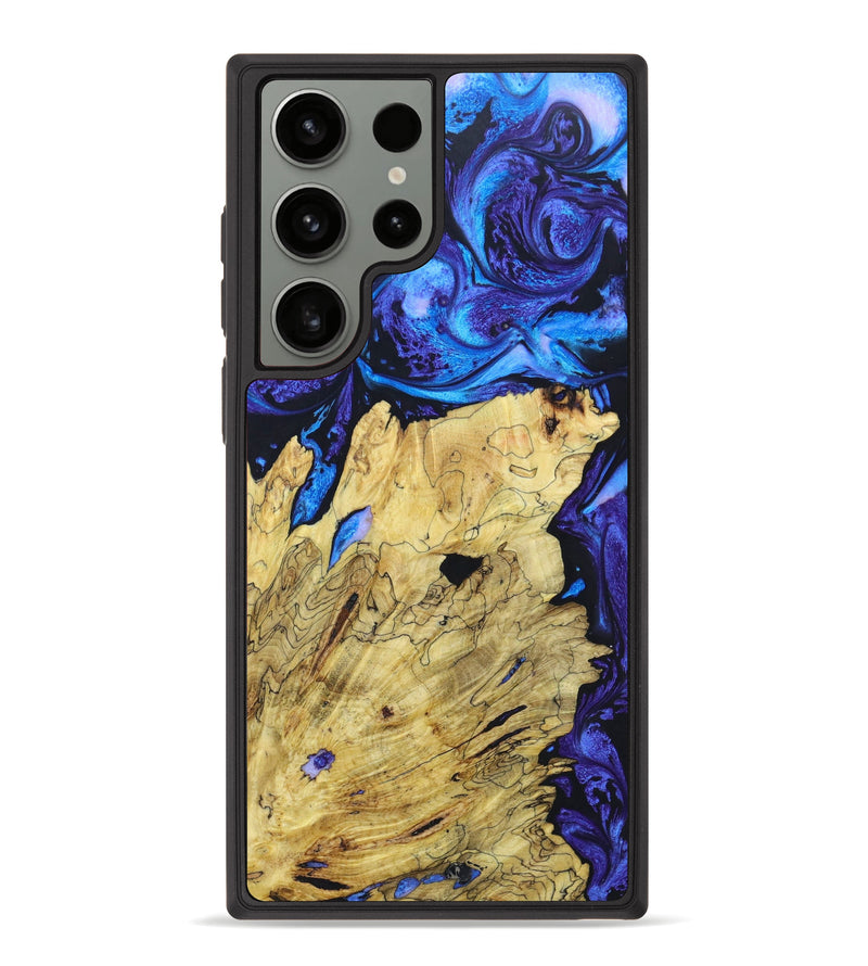 Galaxy S23 Ultra Wood+Resin Phone Case - Dwight (Purple, 628484)