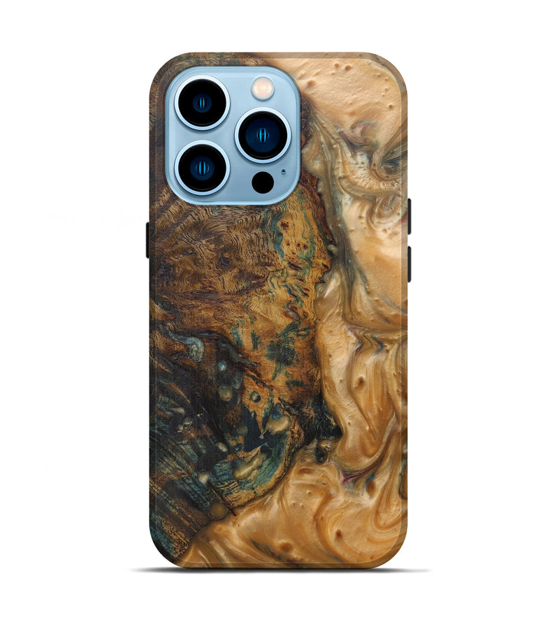 iPhone 14 Pro Wood+Resin Live Edge Phone Case - Herschel (Metallic, 591422)
