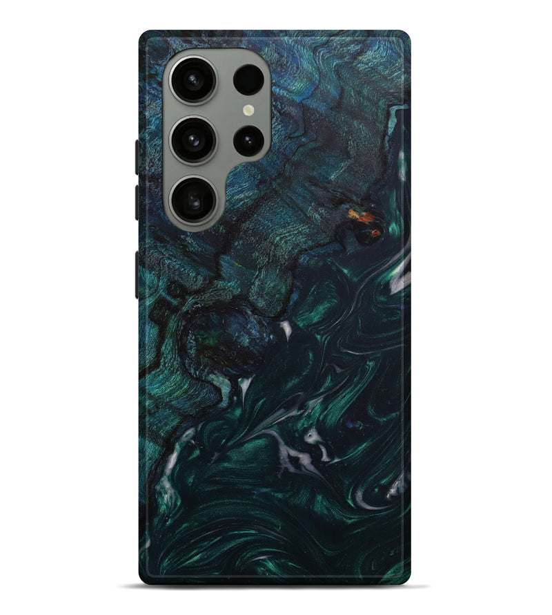Galaxy S23 Ultra Wood+Resin Live Edge Phone Case - Conor (Green, 644475)