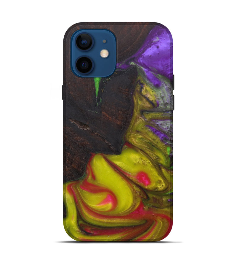 iPhone 12 Wood+Resin Live Edge Phone Case - Aviva (Purple, 594816)