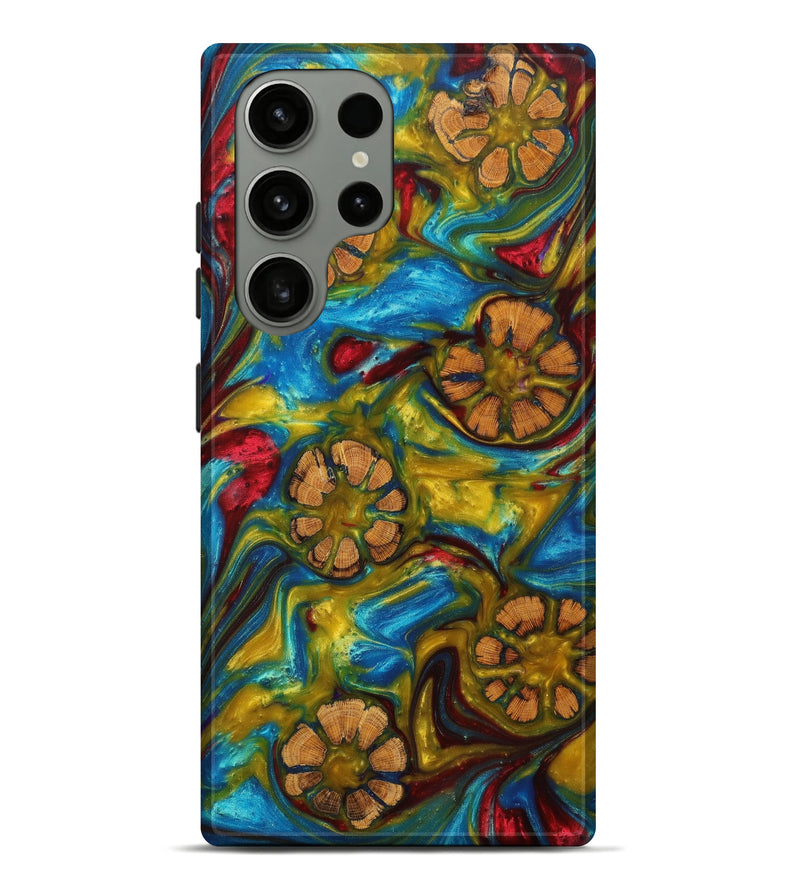 Galaxy S23 Ultra Wood+Resin Live Edge Phone Case - Leylani (Blue, 629346)