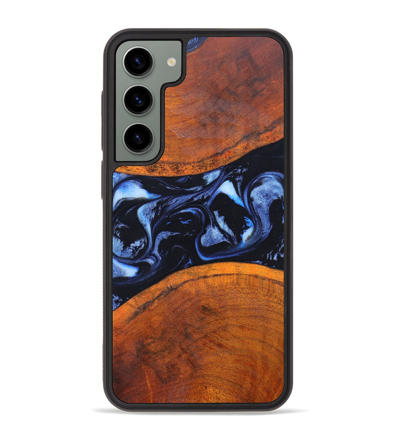 Galaxy S23 Plus Wood+Resin Phone Case - Yolanda (Blue, 629250)