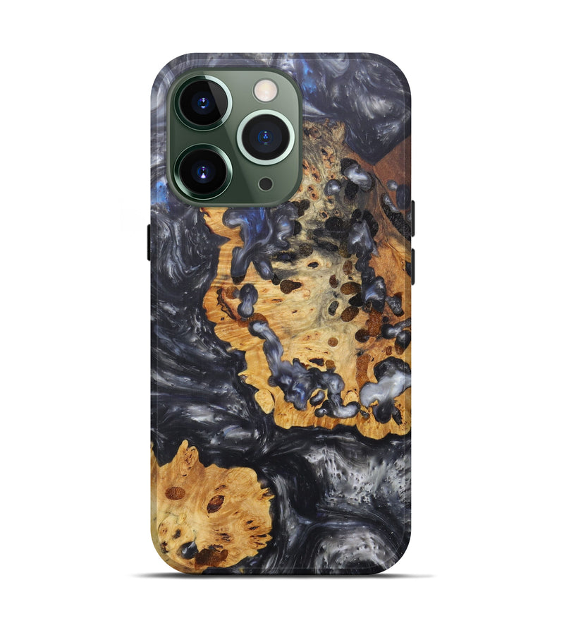 iPhone 13 Pro Wood+Resin Live Edge Phone Case - Ramses (Metallic, 596319)