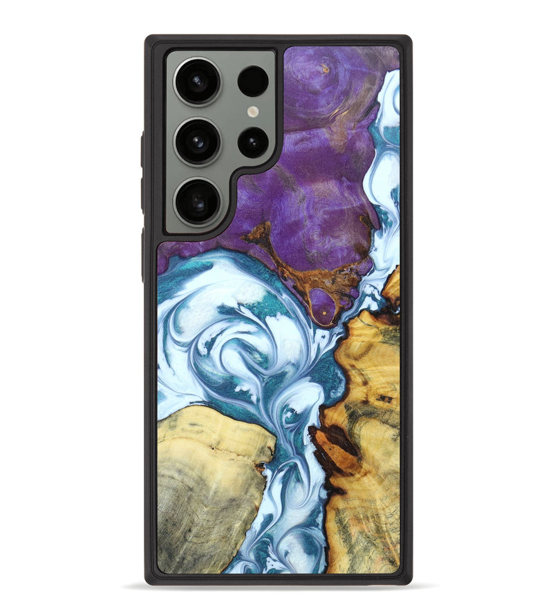 Galaxy S23 Ultra Wood+Resin Phone Case - Errol (Mosaic, 626413)