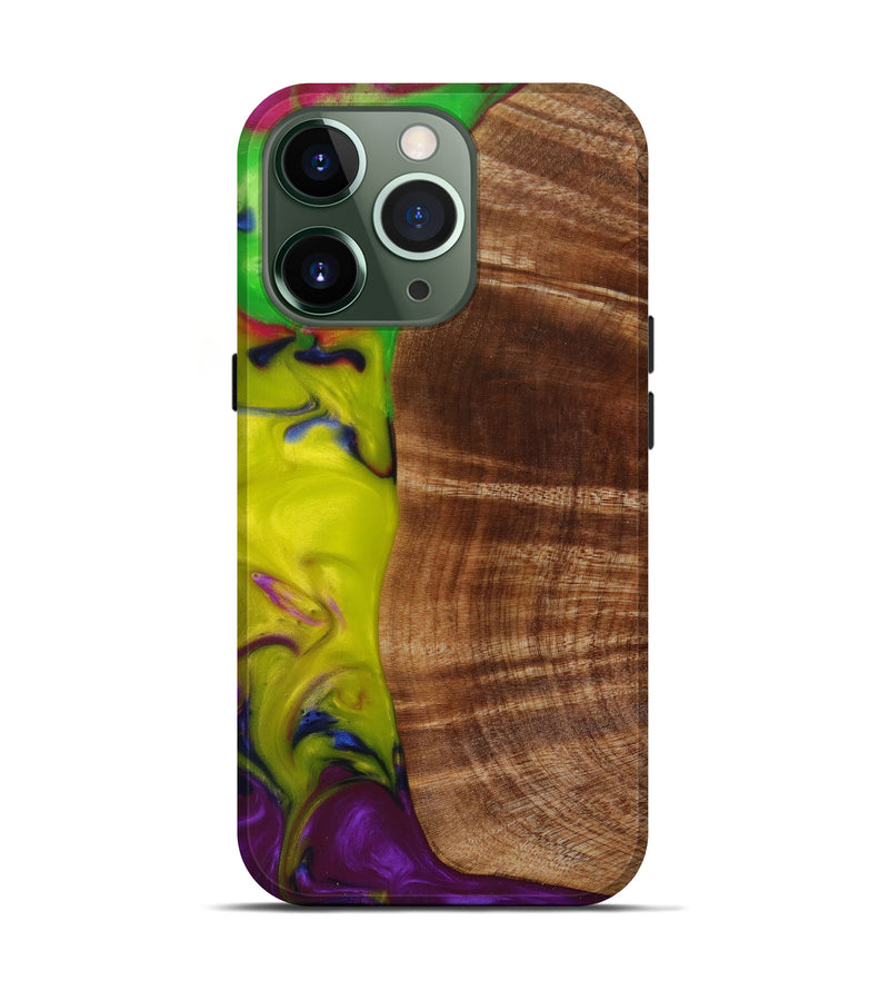 iPhone 13 Pro Wood+Resin Live Edge Phone Case - Keara (Purple, 619564)