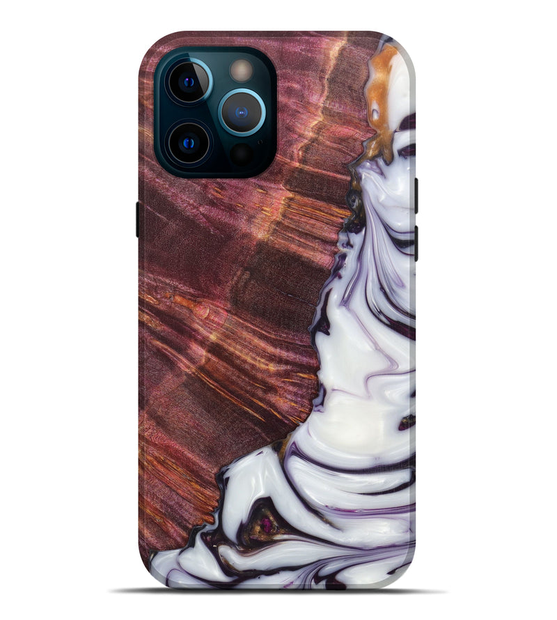 iPhone 12 Pro Max Wood+Resin Live Edge Phone Case - Regan (Purple, 616841)