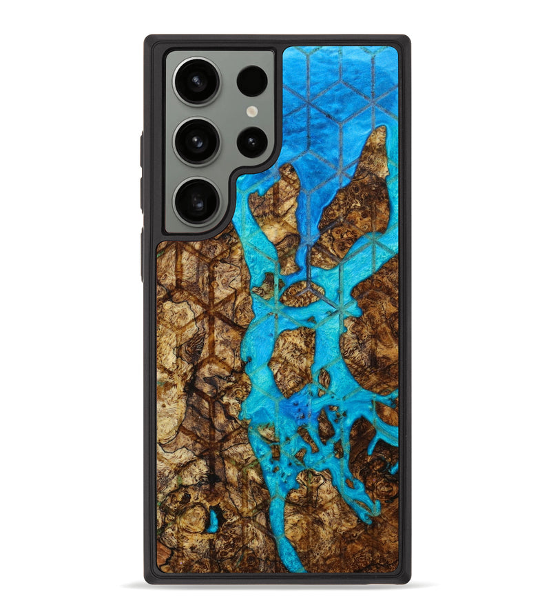 Galaxy S23 Ultra Wood+Resin Phone Case - Aisha (Pattern, 638487)