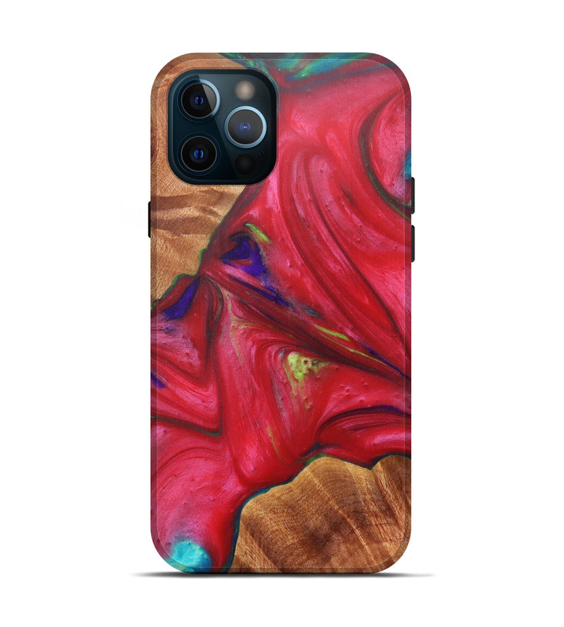 iPhone 12 Pro Wood+Resin Live Edge Phone Case - Arthur (Purple, 597027)
