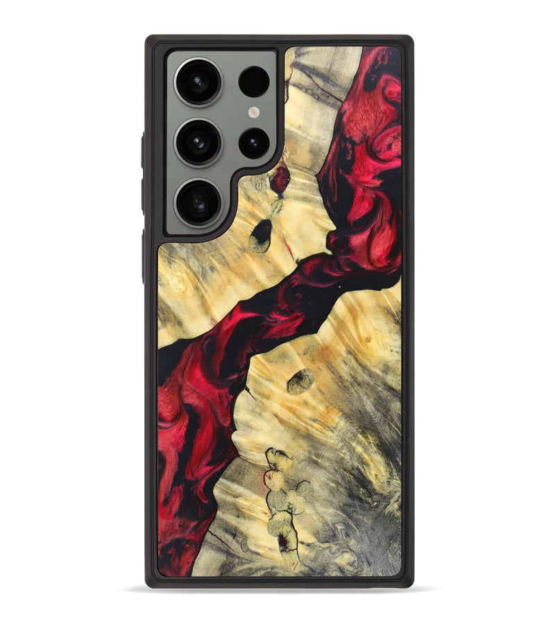 Galaxy S23 Ultra Wood+Resin Phone Case - Sabastian (Red, 627335)