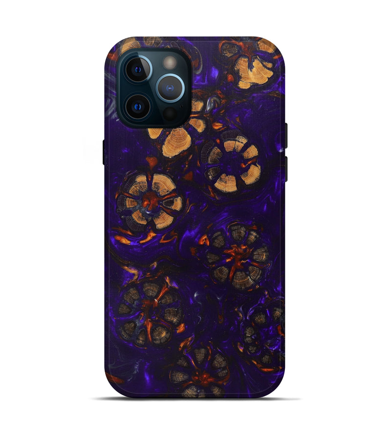 iPhone 12 Pro Wood+Resin Live Edge Phone Case - Vallipuram (Purple, 607164)