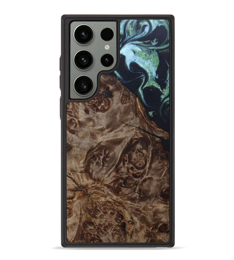 Galaxy S23 Ultra Wood+Resin Phone Case - Clara (Green, 631200)