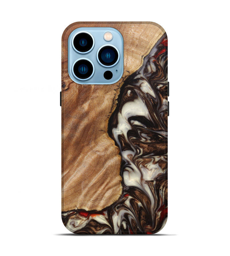 iPhone 14 Pro Wood+Resin Live Edge Phone Case - Dante (Metallic, 625996)