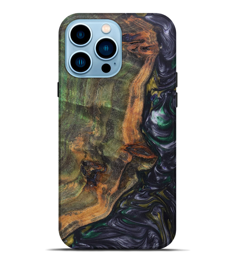 iPhone 14 Pro Max Wood+Resin Live Edge Phone Case - Magnus (Artist Pick, 616935)