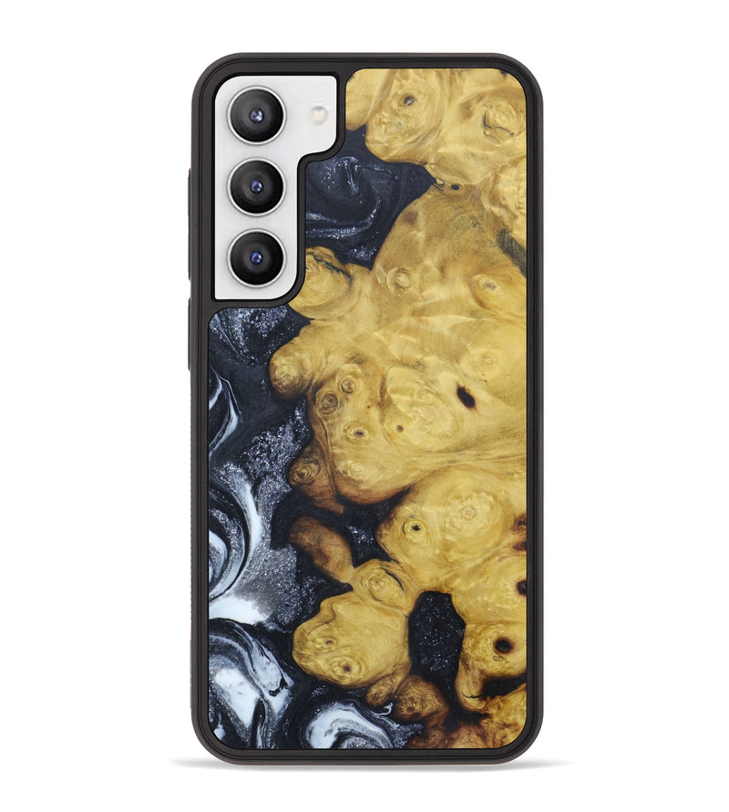Galaxy S23 Plus Wood+Resin Phone Case - Lashawn (Black & White, 621464)