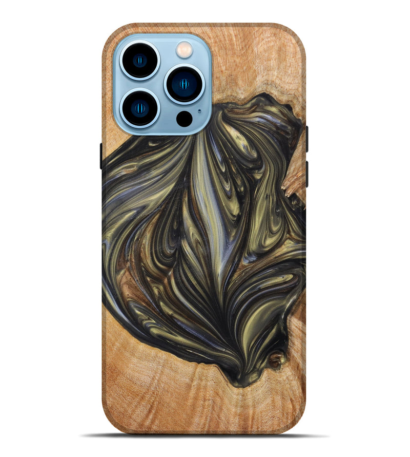 iPhone 14 Pro Max Wood+Resin Live Edge Phone Case - Anjali (Artist Pick, 626645)