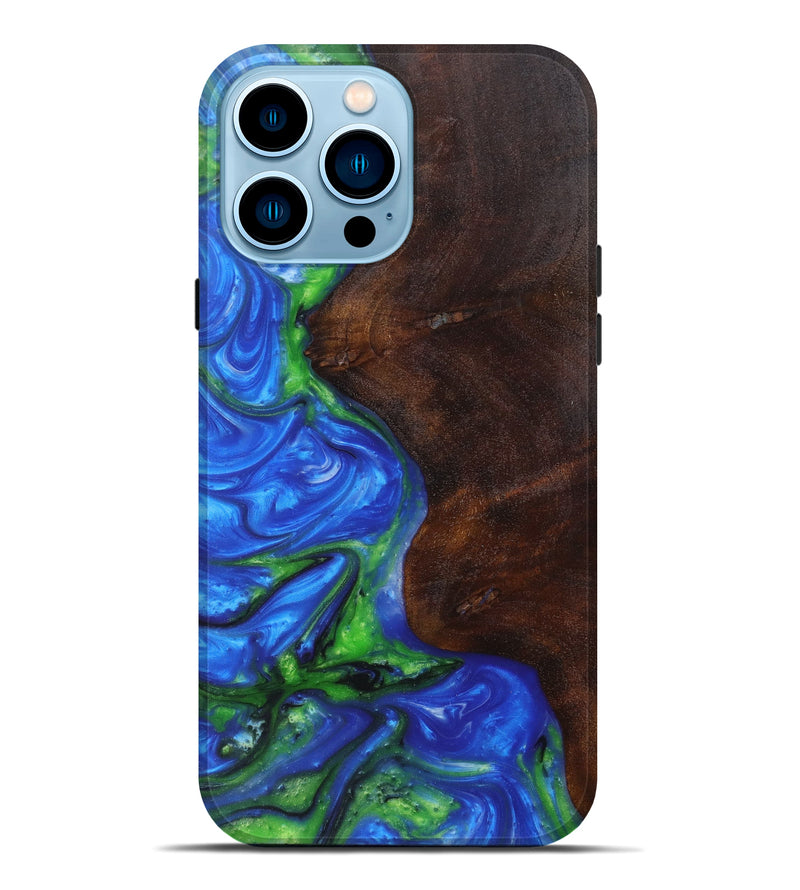 iPhone 14 Pro Max Wood+Resin Live Edge Phone Case - Emerson (Artist Pick, 616928)