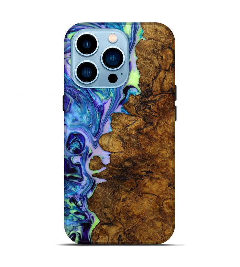 iPhone 14 Pro Wood+Resin Live Edge Phone Case - Perry (Purple, 648581)