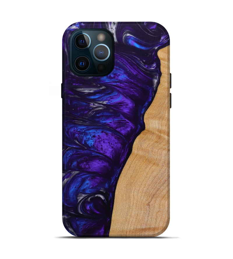 iPhone 12 Pro Wood+Resin Live Edge Phone Case - Cydney (Purple, 623004)