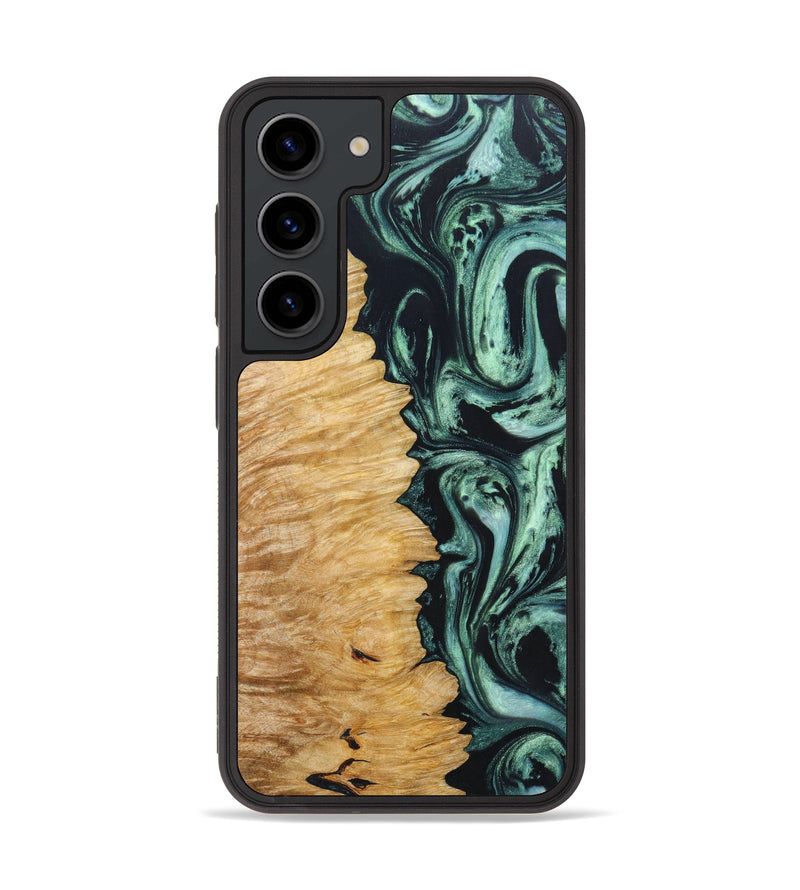 Galaxy S23 Wood+Resin Phone Case - Raul (Green, 638878)