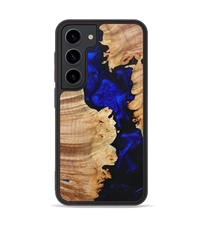 Galaxy S23 Wood+Resin Phone Case - Rachel (Blue, 635923)