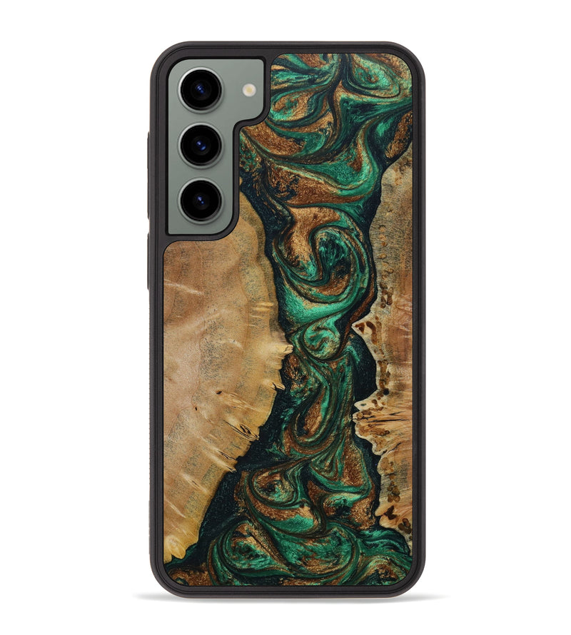 Galaxy S23 Plus Wood+Resin Phone Case - Luka (Green, 644741)