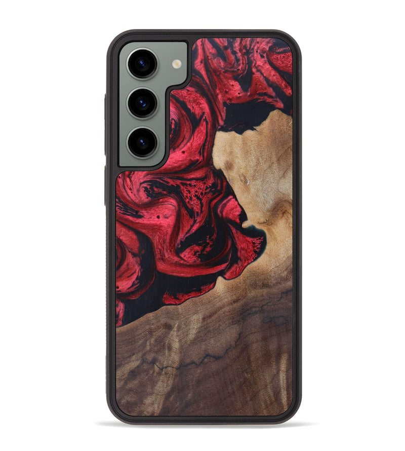 Galaxy S23 Plus Wood+Resin Phone Case - Zaiden (Red, 633002)