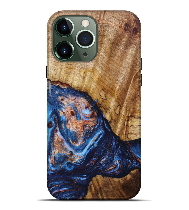 iPhone 13 Pro Max Wood+Resin Live Edge Phone Case - Renee (Artist Pick, 637529)