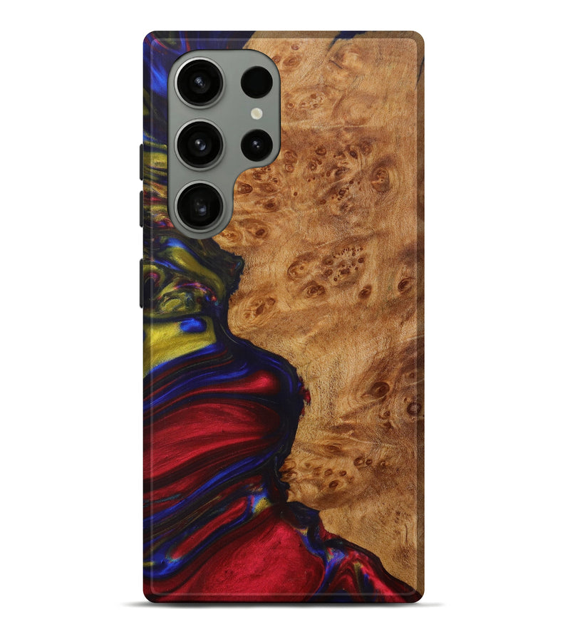 Galaxy S23 Ultra Wood+Resin Live Edge Phone Case - Musa (Red, 623164)