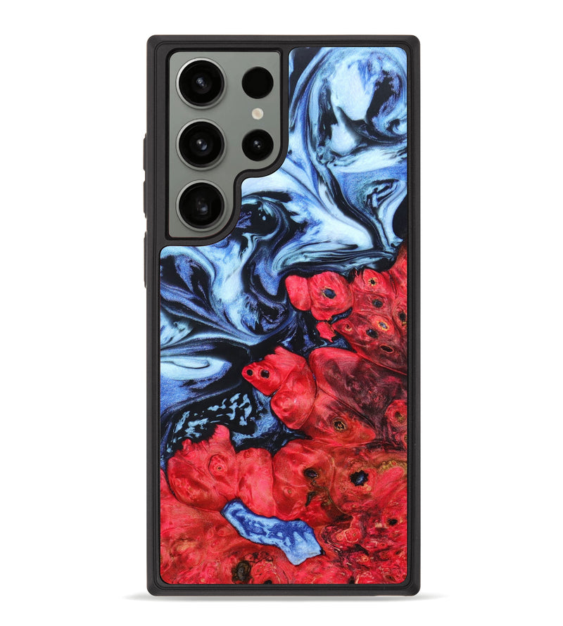 Galaxy S23 Ultra Wood+Resin Phone Case - Shiroshi (Blue, 633533)