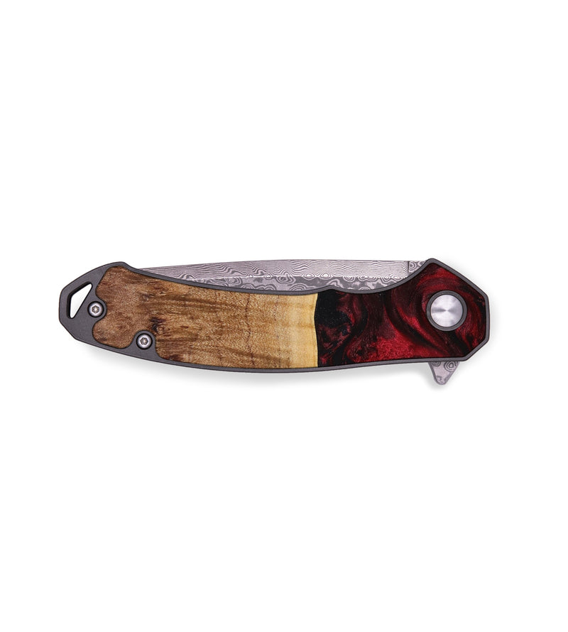 EDC Wood+Resin Pocket Knife - Chad (Red, 644079)