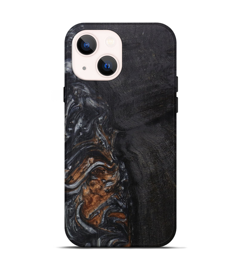 iPhone 14 Wood+Resin Live Edge Phone Case - Eddie (Metallic, 594830)
