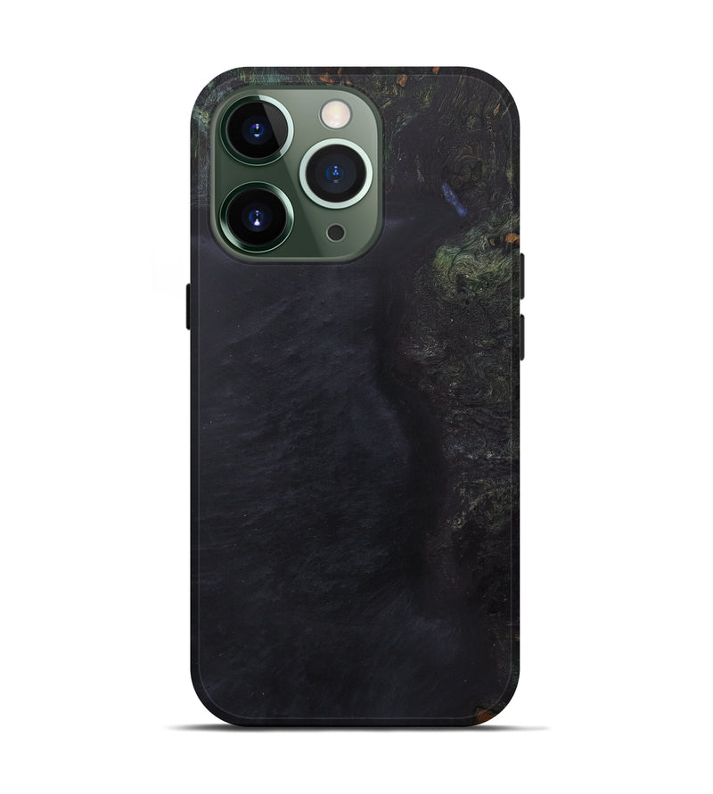 iPhone 13 Pro Wood+Resin Live Edge Phone Case - Donovan (Pure Black, 587785)