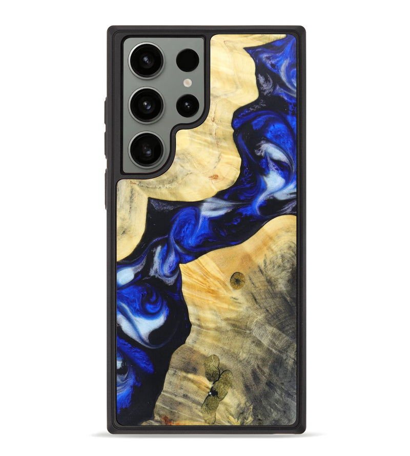 Galaxy S23 Ultra Wood+Resin Phone Case - Harlyn (Blue, 627294)
