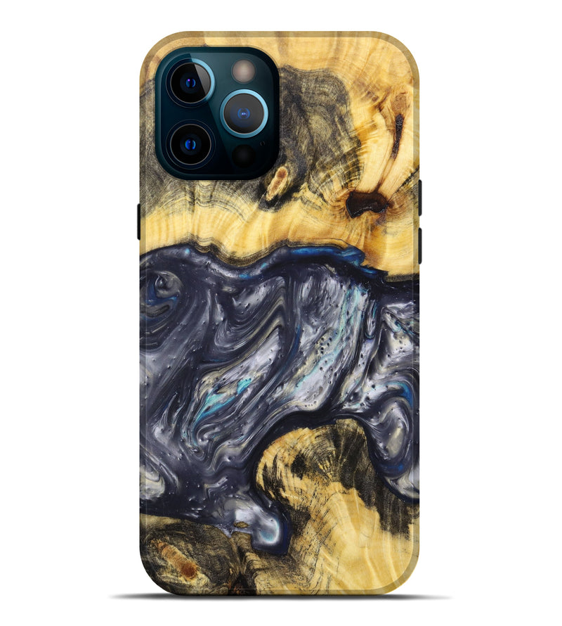 iPhone 12 Pro Max Wood+Resin Live Edge Phone Case - Ronny (Artist Pick, 632696)