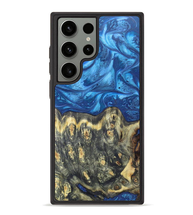 Galaxy S23 Ultra Wood+Resin Phone Case - Loni (Blue, 626176)