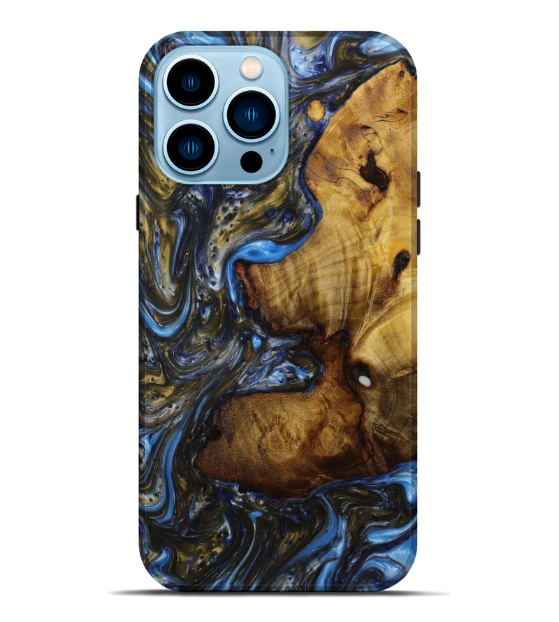 iPhone 14 Pro Max Wood+Resin Live Edge Phone Case - Amari (Artist Pick, 646739)