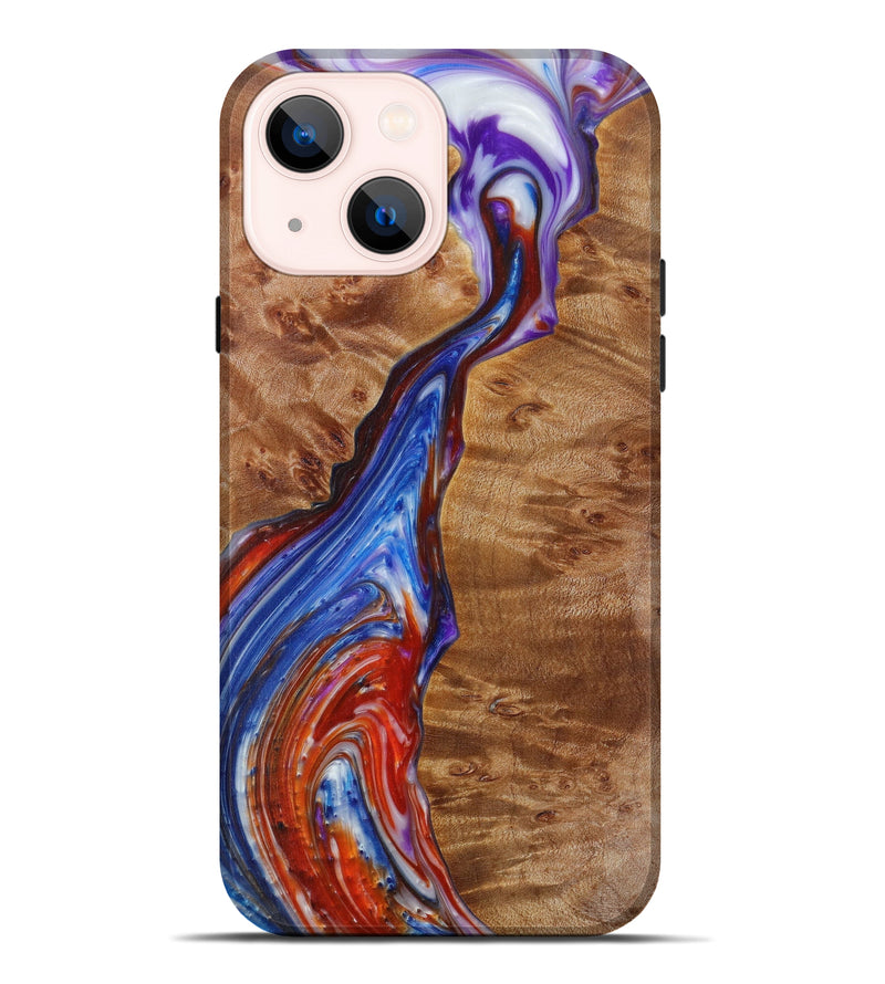 iPhone 14 Plus Wood+Resin Live Edge Phone Case - Cheryl (Artist Pick, 614981)
