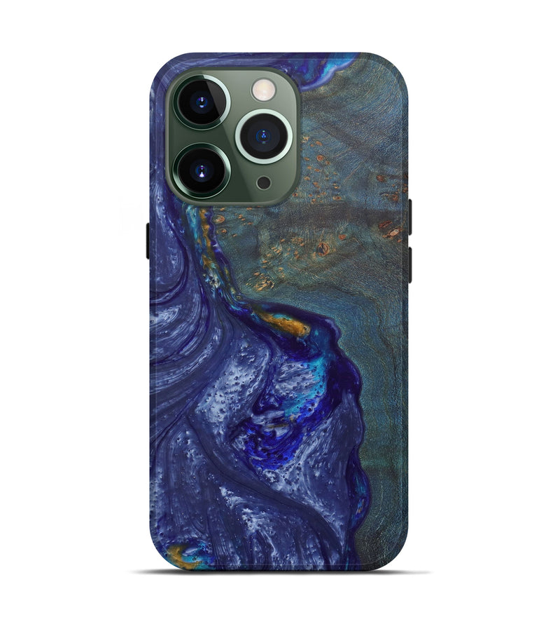 iPhone 13 Pro Wood+Resin Live Edge Phone Case - Issy (Light Blue, 581730)