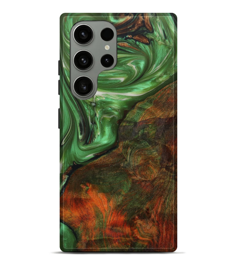 Galaxy S23 Ultra Wood+Resin Live Edge Phone Case - Ares (Green, 622946)