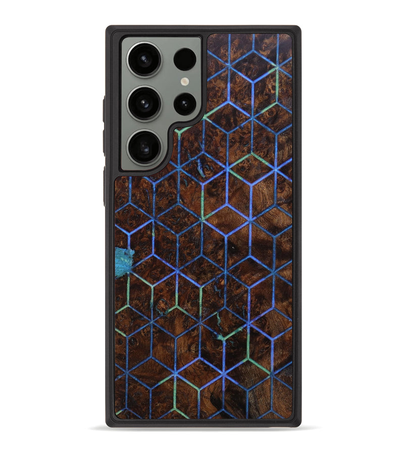 Galaxy S23 Ultra Wood+Resin Phone Case - Elisa (Pattern, 622713)