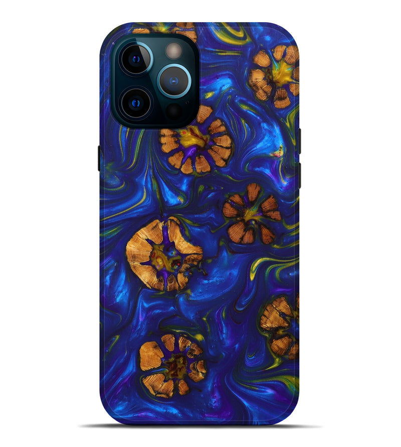 iPhone 12 Pro Max Wood+Resin Live Edge Phone Case - Lincoln (Purple, 633203)