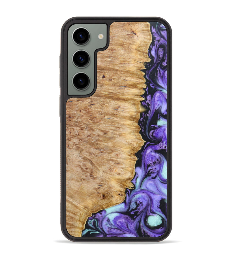 Galaxy S23 Plus Wood+Resin Phone Case - Leilah (Purple, 631337)