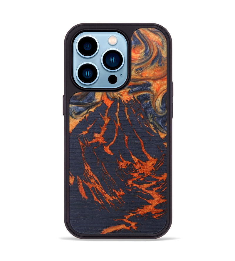 iPhone 14 Pro Wood+Resin Phone Case - Nathaniel (Lava, 627677)