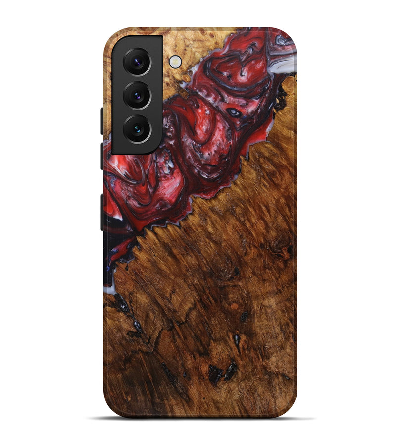 Galaxy S22 Plus Wood+Resin Live Edge Phone Case - Maximus (Dark Red, 614979)