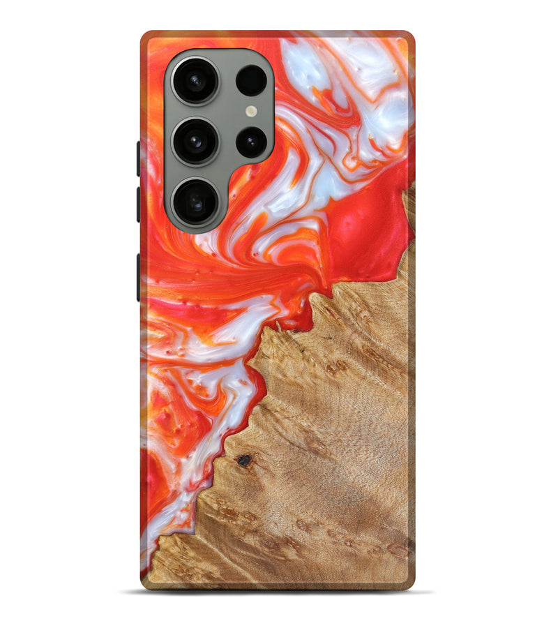 Galaxy S23 Ultra Wood+Resin Live Edge Phone Case - Regan (Red, 623550)